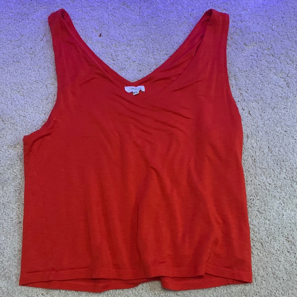 Red cropped tank top! Very cute, very soft! Barely worn!